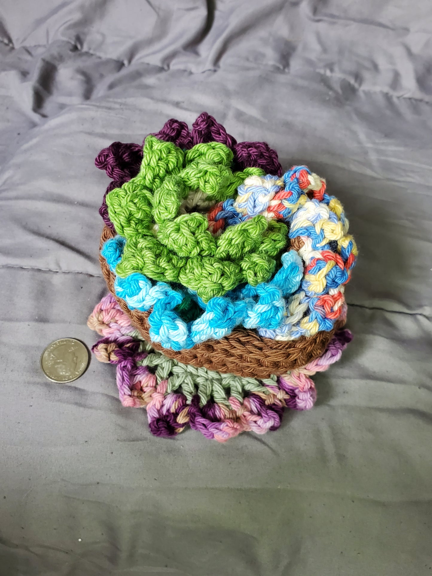 Flower Pot Coaster Set