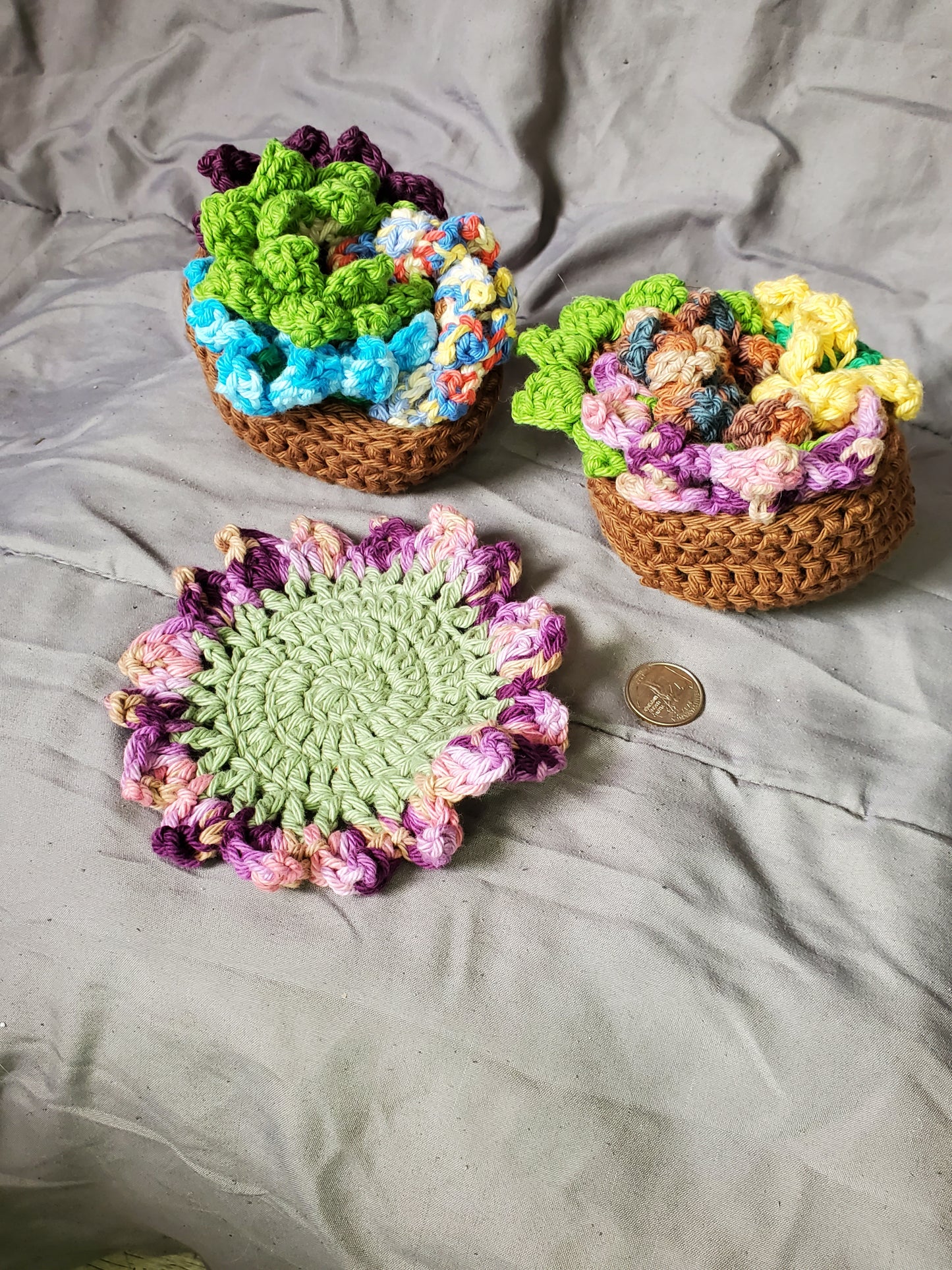 Flower Pot Coaster Set
