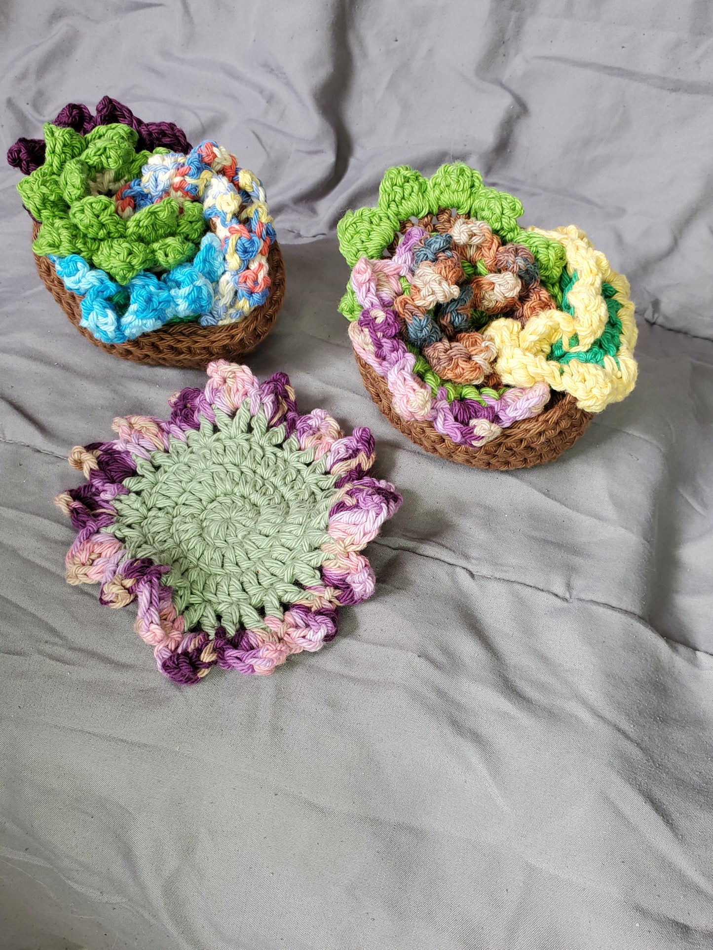 Flower Pot Coaster Set